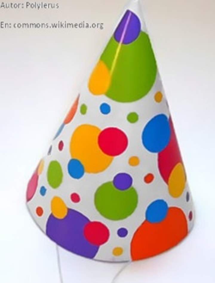 Gorrito de cumpleaños de papel