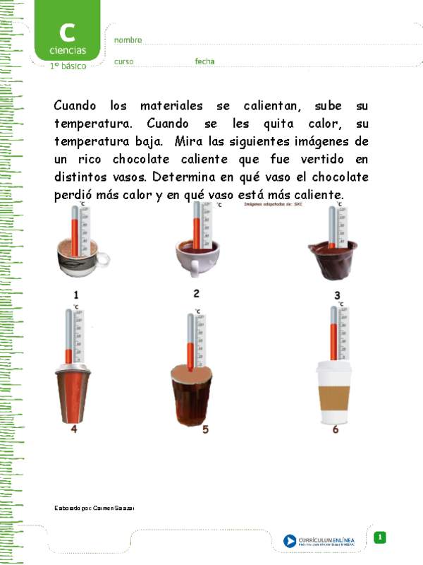 Cambios en los materiales por efecto del calor