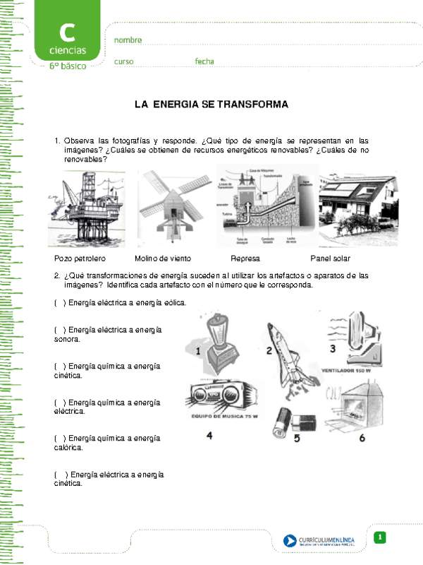 La energía se transforma