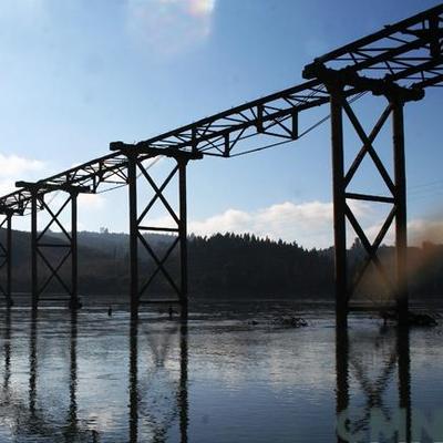 Puente viejo sobre el río Itata, Coelemu.