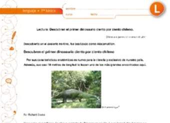 Descubren dinosaurio ciento por ciento chileno