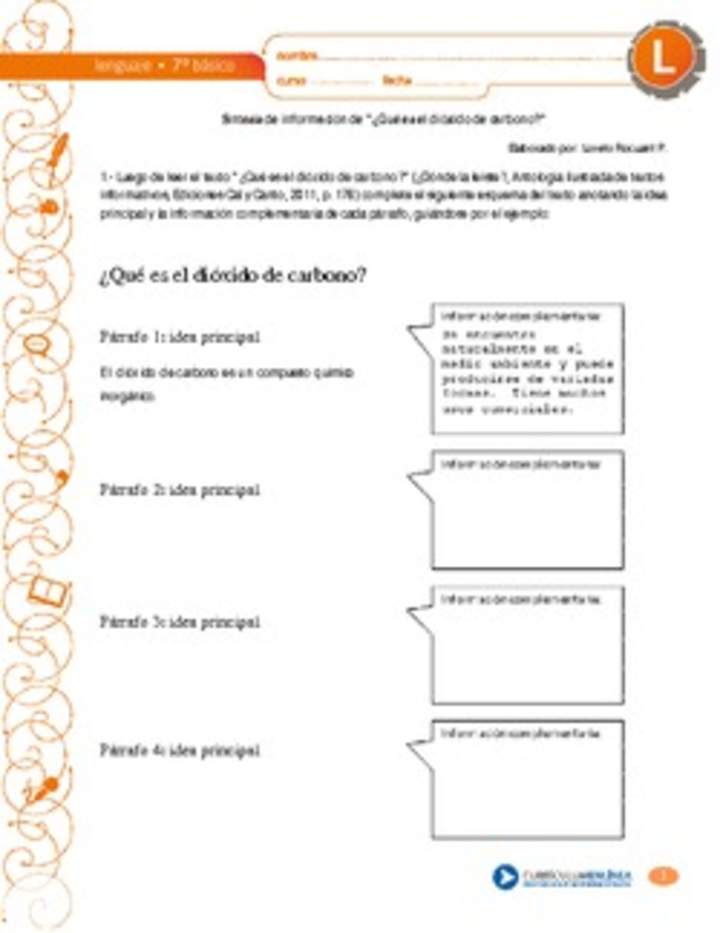 Síntesis de información de "¿Qué es el dióxido de carbono?"