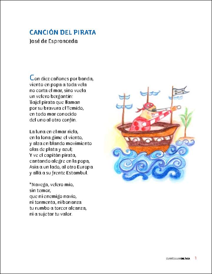 Canción del pirata Aprendo en Línea ESTUDIANTE. Currículum Nacional. Ministerio de Educación