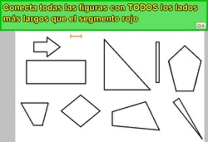 Comparar la longitud de formas geométricas