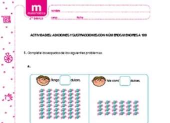 Adiciones y sustracciones con números menores a 100 (I)