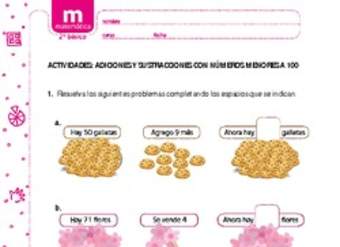 Adiciones y sustracciones con números menores a 100 (II)