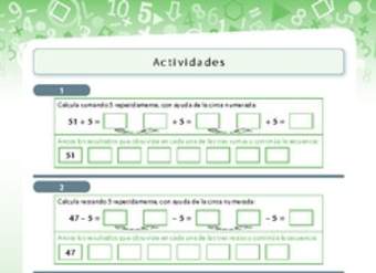 Sumar y restar con la cinta numerada