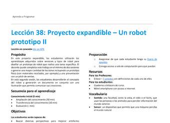 Unidad 4 - Lección 38: Proyecto expandible – Un robot prototipo II
