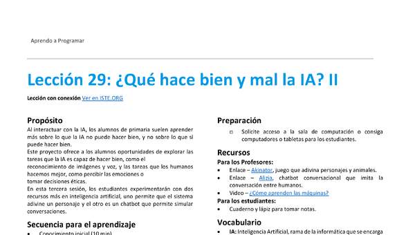 Unidad 4 - Lección 29: ¿Qué hace bien y mal la IA? II