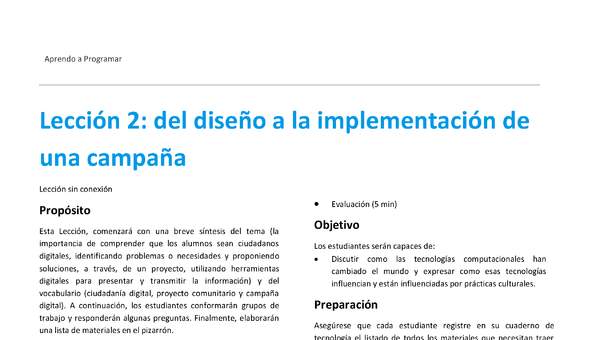 Unidad 1 - Lección 02: del diseño a la implementación de una campaña