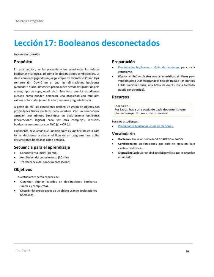 Unidad 1 - Lección 17: Booleanos desconectados