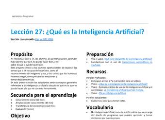 Unidad 4 - Lección 27: ¿Qué es la Inteligencia Artificial?