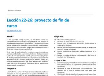 Unidad 4 - Lección 22-26: proyecto de fin de curso