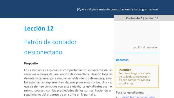 Unidad 1 - Lección 11: Patrón de contador desconectado