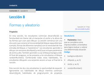 Unidad 1 - Lección 08: Formas y aleatorio