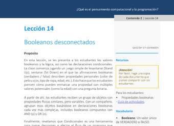 Unidad 1 - Lección 14: Booleanos desconectados