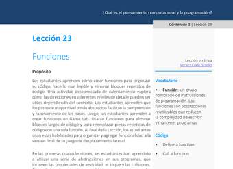 Unidad 1 - Lección 23: Funciones