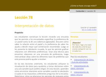 Unidad 4 - Lección 78: Interpretación de datos