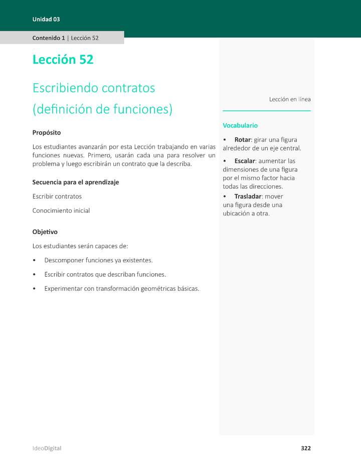 Unidad 3 - Lección 52: Escribiendo contratos (definición de funciones)