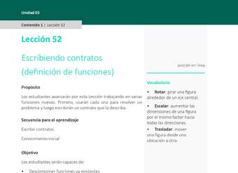 Unidad 3 - Lección 52: Escribiendo contratos (definición de funciones)