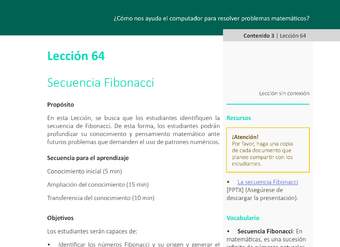Unidad 3 - Lección 64: Secuencia Fibonacci