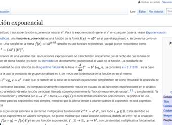 Wikipedia: Función exponencial