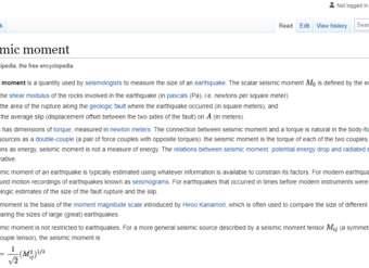 Wikipedia: Momento sísmico