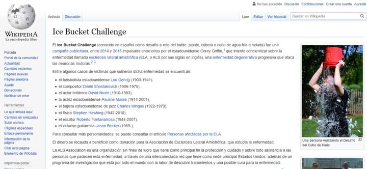 Wikipedia: Ice Bucket Challenge
