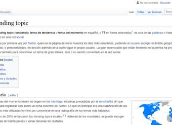 Wikipedia: Trending topic