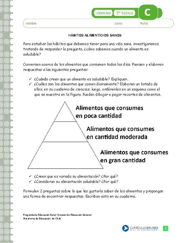 Hábitos alimenticios sanos