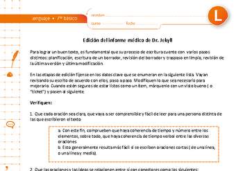 Edición del informe médico de Dr. Jekyll