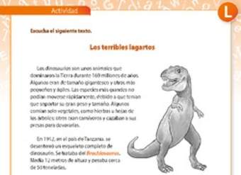 Representación de dinosaurios