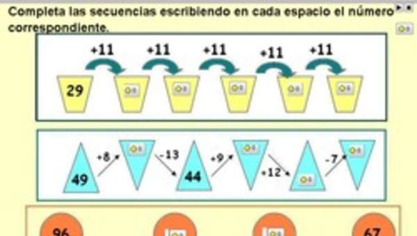 Completar secuencias numéricas (II)