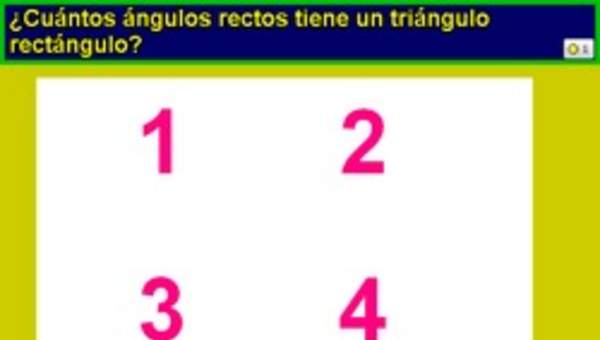 Número de ángulos rectos en un triángulo rectángulo