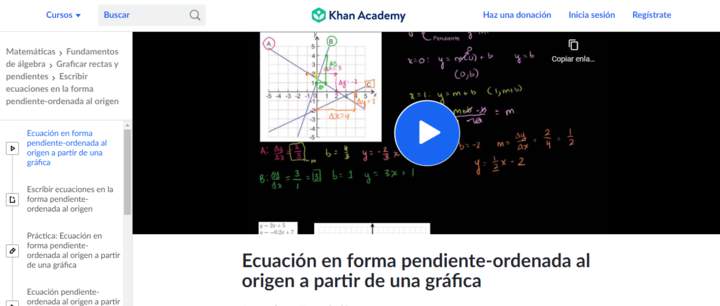 khanacademy: Crecimiento lineal y ecuación de la recta