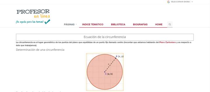 Profesor en línea: Desarrollo matemático del tema