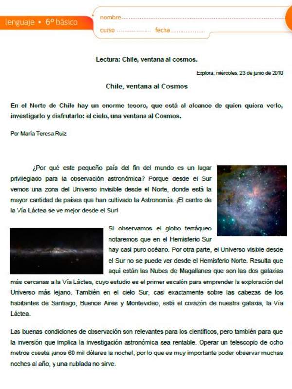 Chile, ventana al Cosmos