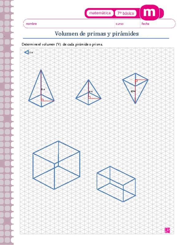 Volumen de prisma y pirámides