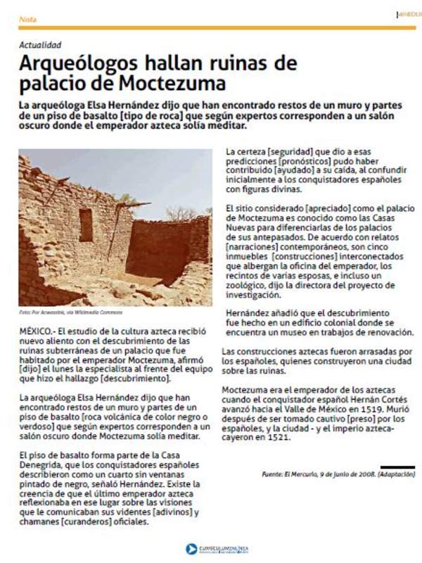 Arqueólogos hallan ruinas de palacio de Moctezuma