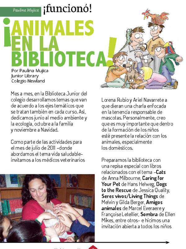 ¡Animales en la biblioteca!