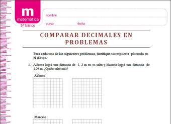 Comparar decimales en problemas