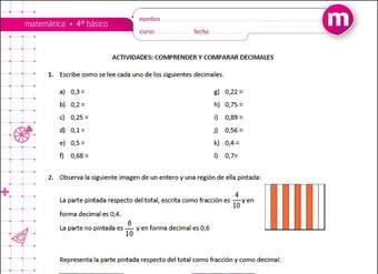 Comprender y comparar decimales