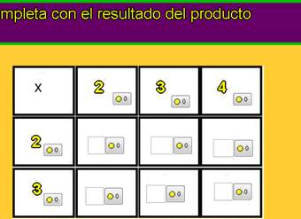 Tablas de multiplicar de 2, 3 y 4