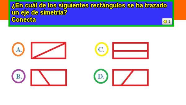 Eje de simetría en un rectángulo