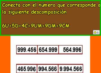 Componer y descomponer números en forma aditiva (I)