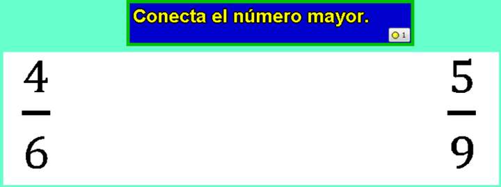 Comparando fracciones de distinto denominador (IV)