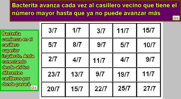 Bacterita compara fracciones de igual denominador (I)