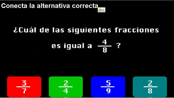 Fracción igual a 4/8