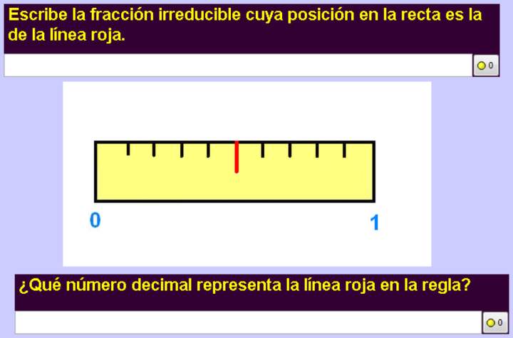 Fracciones y decimales en la recta numérica (I)