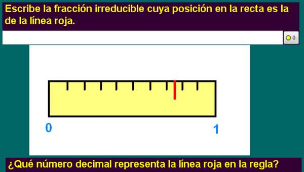 Fracciones y decimales en la recta numérica (VI)